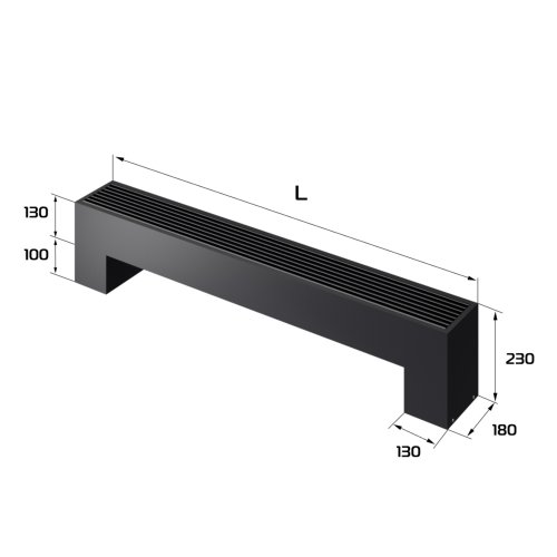 Конвектор напольный Royal Thermo STEP-130/180/1000-2-N-BL-LG-BL