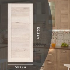 Фасад кухонного шкафа Касли 59.7x137.3 см KONSENSA ЛДСП цвет светлое дерево