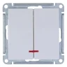 Выключатель встраиваемый Systeme Electric W59 2 клавиши с подсветкой цвет белый VS510-251-1-86