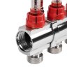 Коллектор латунный в сборе с расходомерами Royal Thermo 1 ВР-3/4 НР, 11 выходов