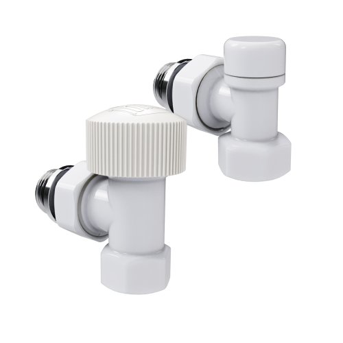 Набор термостатический угловой Royal Thermo Design 1/2М30х1,5 (Белый)