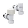 Набор термостатический угловой Royal Thermo Design 1/2М30х1,5 (Белый)