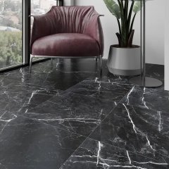 Глазурованный керамогранит KREAFORTA Dina 42x42 см 1.587 м² сатинированный цвет черный