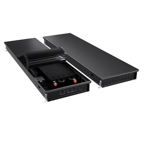 Конвектор внутрипольный Royal Thermo ATRIUM TURBO-90/400/2300-DG-U-BL