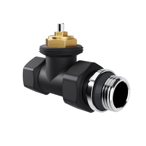 Набор термостатический прямой Royal Thermo Design 1/2М30х1,5 (Черный)