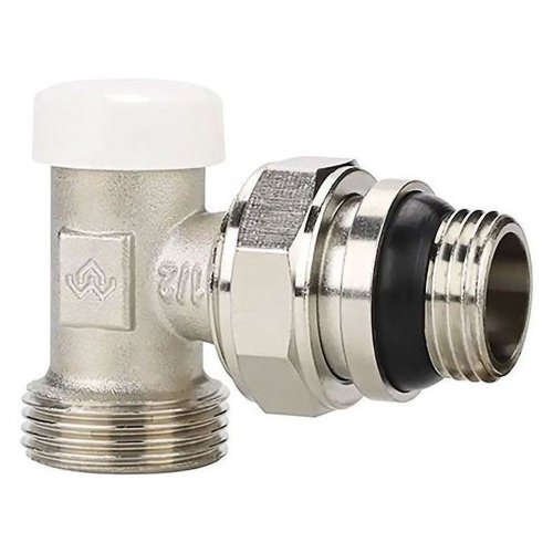 Клапан радиаторный VARMEGA 1/2 x 3/4EK ручной, угловой с самоуплотняющимся полусгоном VM10012