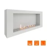 Биокамин SteelHeat WALL LONG 1200 белый