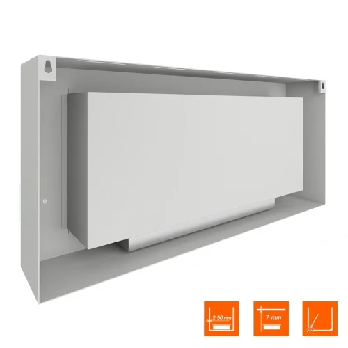 Биокамин SteelHeat WALL LONG 1200 белый