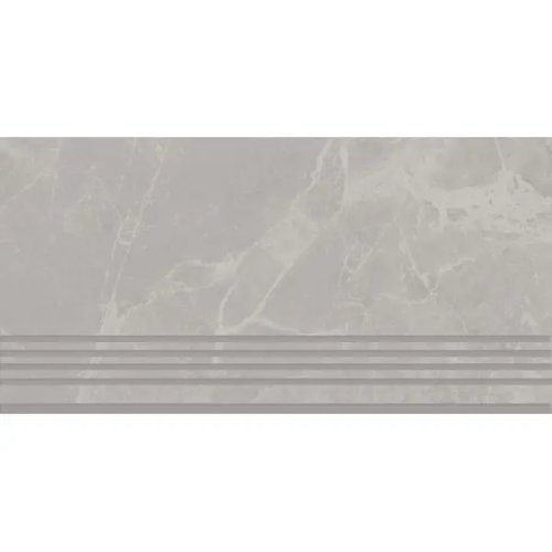 Ступенька с прямыми краями Kerama Marazzi Лоди 29.5x59.5 см керамогранит цвет светло-серый