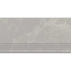 Ступенька с прямыми краями Kerama Marazzi Лоди 29.5x59.5 см керамогранит цвет светло-серый