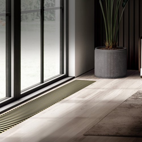 Конвектор внутрипольный Royal Thermo ATRIUM TURBO-90/400/1200-DG-U-AU