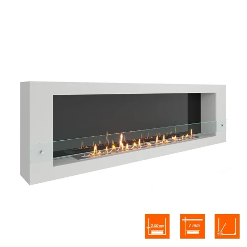 Биокамин SteelHeat WALL LONG 1800 белый