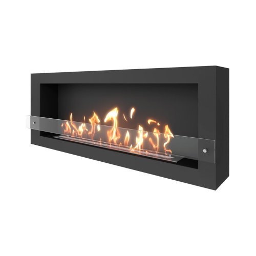 Биокамин SteelHeat WALL ONE 1400 черный (Стекло)