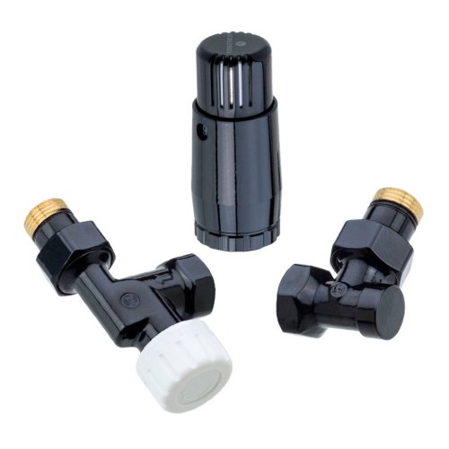 Комплект подключения SCHLOSSER STANDARD MINI 1/2 осевой, Ral 9005, с термоголовкой MINI М30х1,5