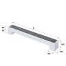 Конвектор напольный Royal Thermo STEP-80/180/1000-1-N-WT-LG-NA