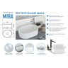 Раковина Mira Oval B накладная 35 см литьевой мрамор цвет белый глянцевый