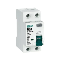 УЗО DEKraft 2P 63 А 30 мА 6 кА A 14265DEK