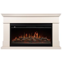 Каминокомплект: Очаг Royal Thermo Aurora RTFP/P-AR40LS, портал California 42/40/36, молочный