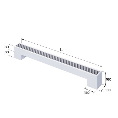 Конвектор напольный Royal Thermo STEP-80/130/1300-1-N-WT-LG-NA