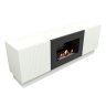 Каминокомплект: Тумба с биокамином Firelight BFP/P-1400L белая+набор керамических дров сосна