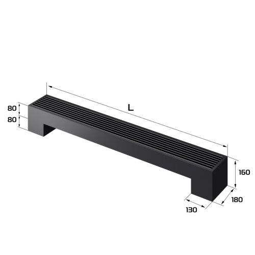Конвектор напольный Royal Thermo STEP-80/180/1000-1-N-BL-LG-BL
