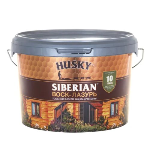 Воск-лазурь Husky Siberian полуматовый прозрачный 2.5