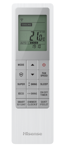 Инверторная сплит-система Hisense AS-10UW4RVETG01(S) SILVER CRYSTAL SUPER DC Inverter