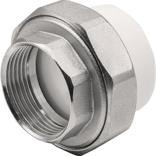 Муфта THERMOLIGHT комбинированная разъемная PP-R ВР 40х1 1/4 белый (5/60)