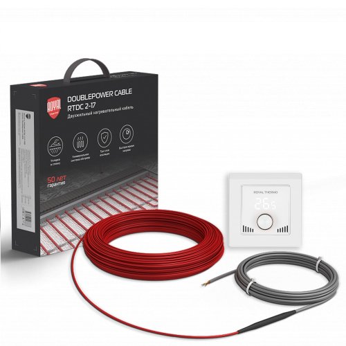 Кабель нагревательный Royal Thermo RTDC 2-17-1500 с терморегулятором RTI-16