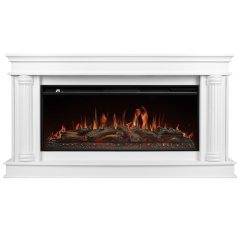 Каминокомплект: Очаг Royal Thermo Aurora RTFP/P-AR40LS, портал Olympia 42/40/36, белый