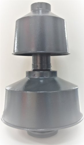Оголовок с ветрозащитой d 60/100 Черный