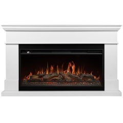 Каминокомплект: Очаг Royal Thermo Aurora RTFP/P-AR40LS, портал California 42/40/36, белый