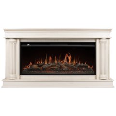 Каминокомплект: Очаг Royal Thermo Aurora RTFP/P-AR40LS, портал Olympia 42/40/36, сл. кость с зол. па