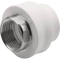 Муфта THERMOLIGHT комбинированная PP-R ВР 32х1 под ключ белый (10/80)
