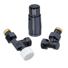 Комплект аксиальный Schlosser DN15 GZ 1/2* GW 1/2 с головкой Мини M30*1,5 Ral 9005