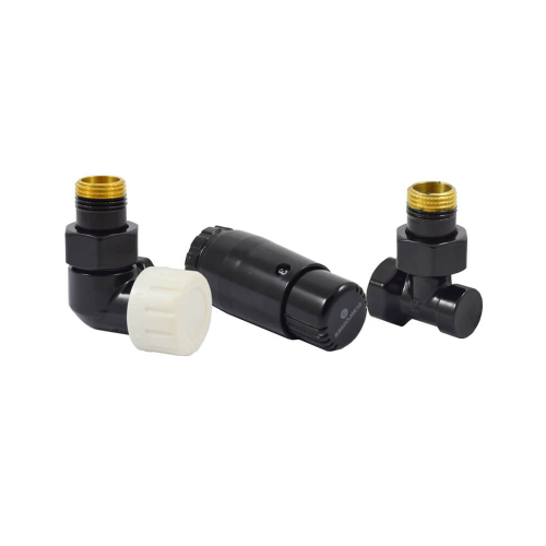 Комплект трехосевой Schlosser DN15 GZ1/2 x GW1/2, левый, с головкой Мини M30x1,5, Черный