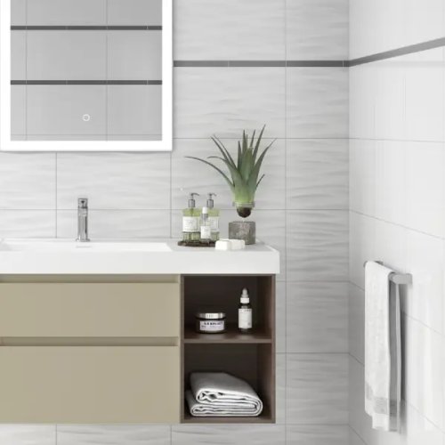 Плитка настенная KREAFORTA Вега 25x40 см 1.1 м² глянцевая цвет белый