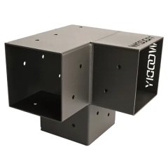 Коннектор угловой 100x100 мм цвет матовый черный