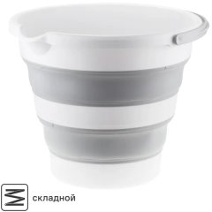 Ведро складное круглое Idea Флекс 10 л полипропилен цвет серый