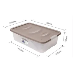 Ящик Астело Martika 60x18x40.4 см пластик с крышкой на колесах цвет прозрачный