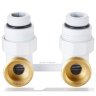 Узел нижнего подключения Royal Thermo угловой 1/2х3/4 EK (белый)