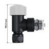 Набор термостатический угловой Royal Thermo Design Pro 15мм М30х1,5 (Черный)