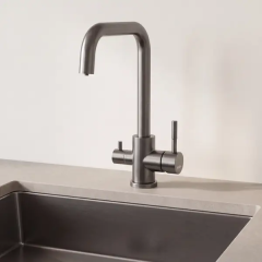 Смеситель для кухни Haiba HB HB76820-3 общая высота 33.6 см цвет оружейная сталь