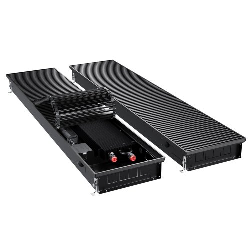 Конвектор внутрипольный Royal Thermo ATRIUM TURBO-90/300/2200-DG-U-BL