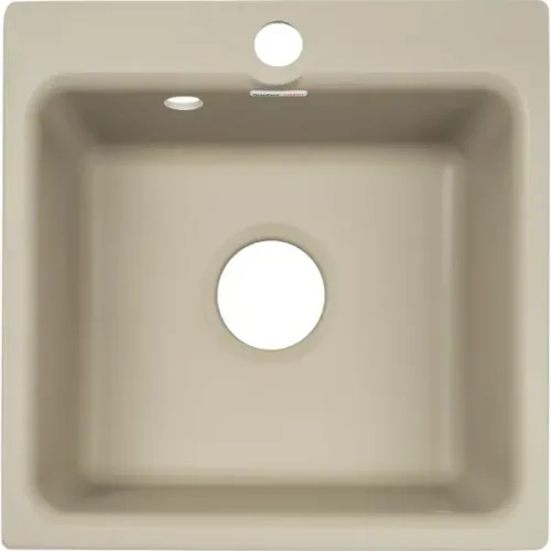 Мойка для кухни врезная Granfest Smart GF-SM430 43x43 см глубина чаши 17 см мрамор цвет песочный