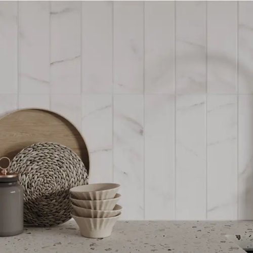 Плитка настенная KREAFORTA Cascada Рельеф 29.8x59.8 см 1.425 м² глянцевая цвет белый