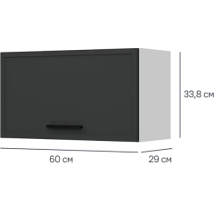 Навесной шкаф Неро 60x33.8x29 см DELINIA МДФ цвет графит