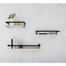 Полка настенная Pragmatic 15x40/15x35/15x30 см металл цвет чёрный 3 шт