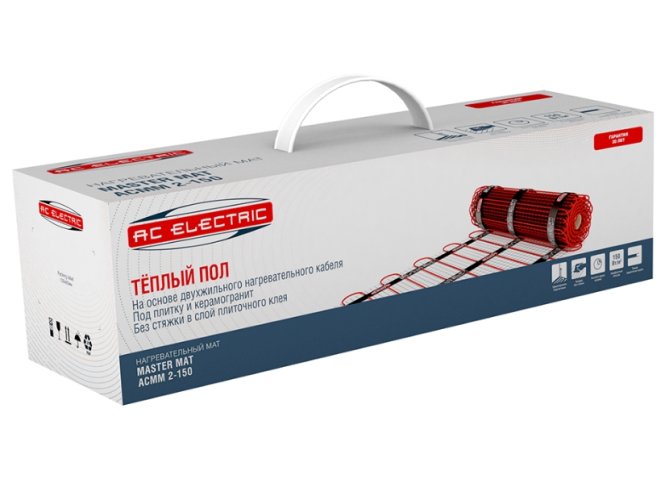 Мат нагревательный AC ELECTRIC ACMM 2-150-0.5 (комплект теплого пола)
