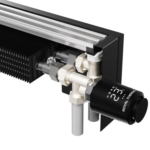 Конвектор напольный Royal Thermo STEP-180/130/2800-3-N-BL-LG-BL
